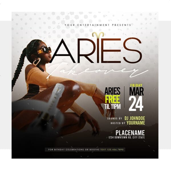 Aries Takeover Flyer Template