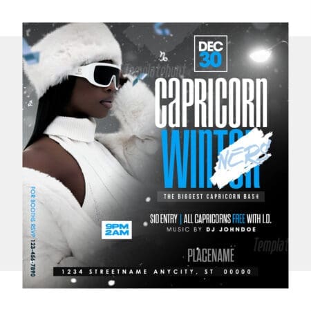 Capricorn Winter Flyer Template