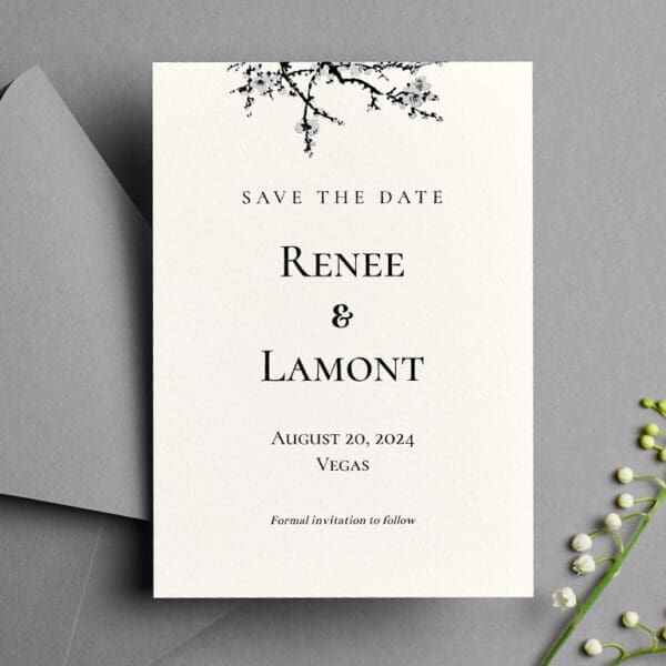 Save The Date Invitation 5" X 7" Template