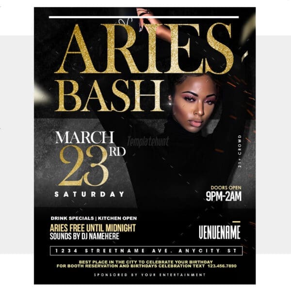 Aries Bash Flyer Template