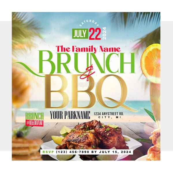 Family Brunch & BBQ  Template