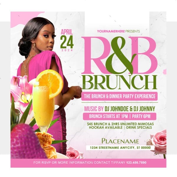 R&B Brunch Invitation Template