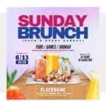 Sunday Brunch Invitation Flyer Template