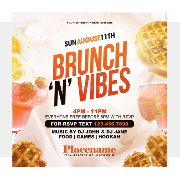 Brunch N Vibes Flyer Template