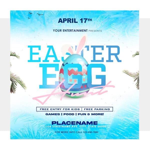 Easter Egg Hunt Invitation Template