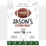 Football Birthday Invitation Template