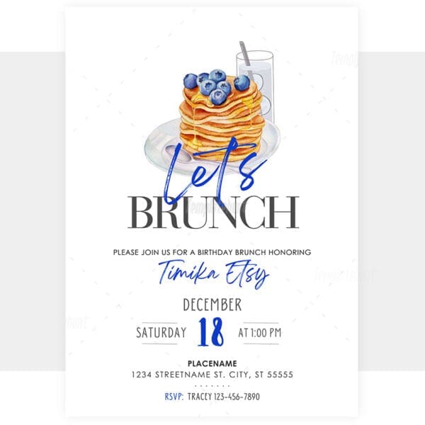 Let's Brunch Invitation Template