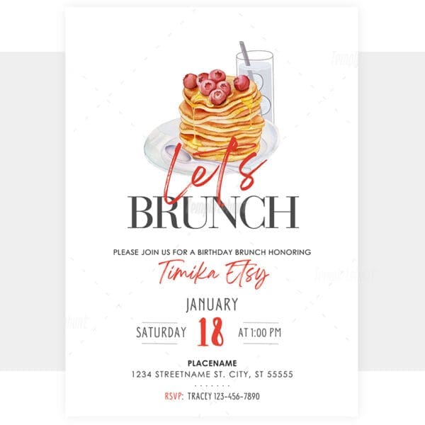 Let's Brunch Invitation Template