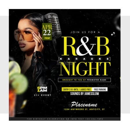 R&B Karaoke Invitation Template